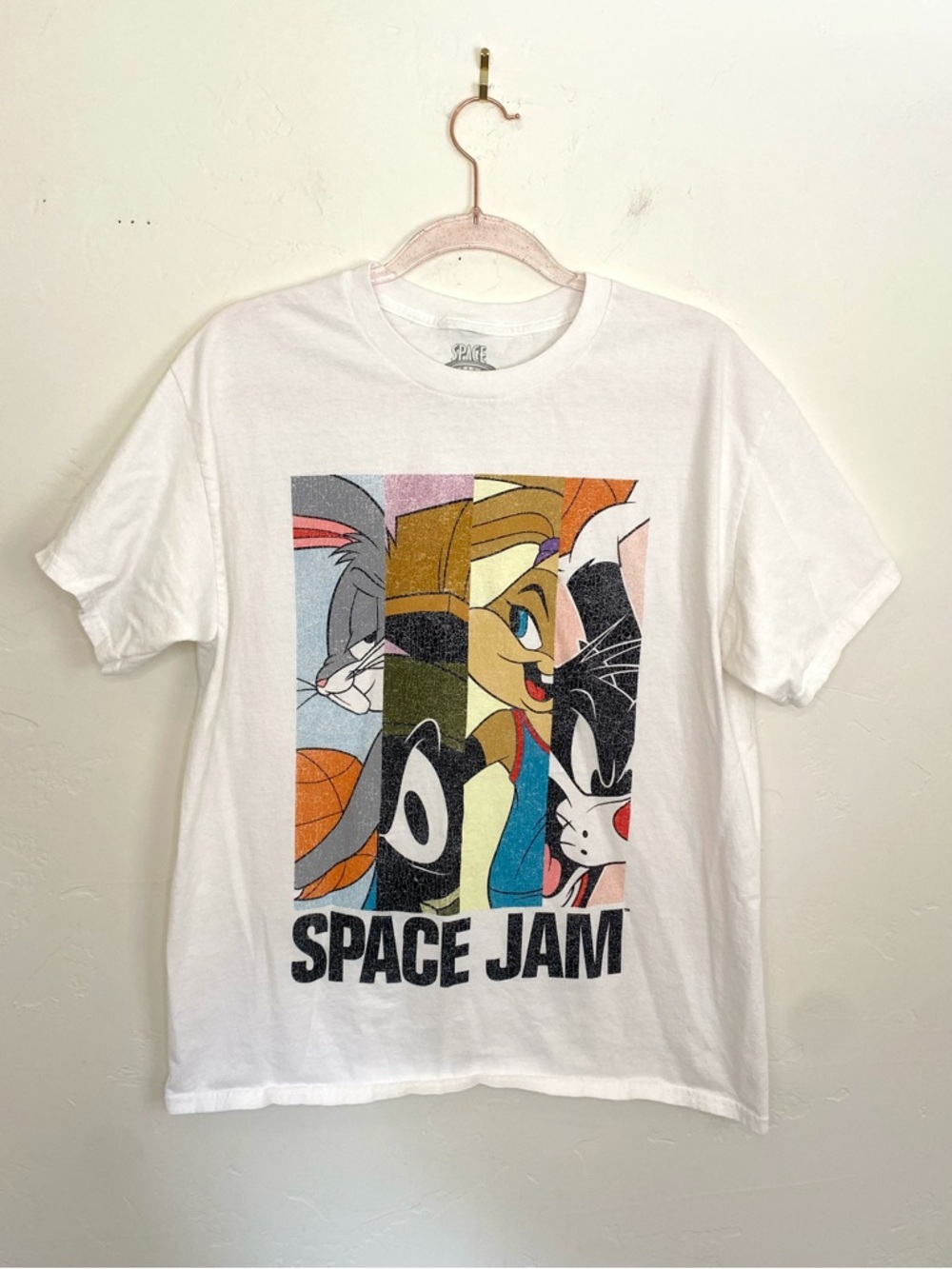 Space Jam Graphic White Logo Tee Men’s Medium